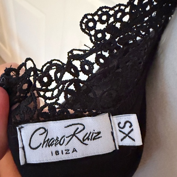 Charo Ruiz Black Lace Detail dress - Picture 5 of 5